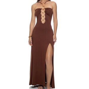 NEW Luli Fama Ring Halter Dress